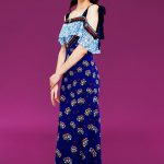 Mary Katrantzou türkíz mintás ruha divat