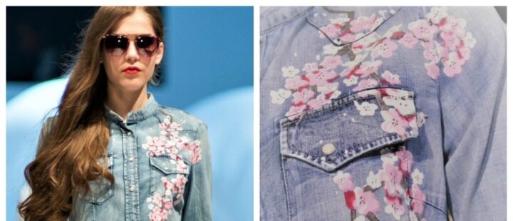 gas jeans farmer virágos