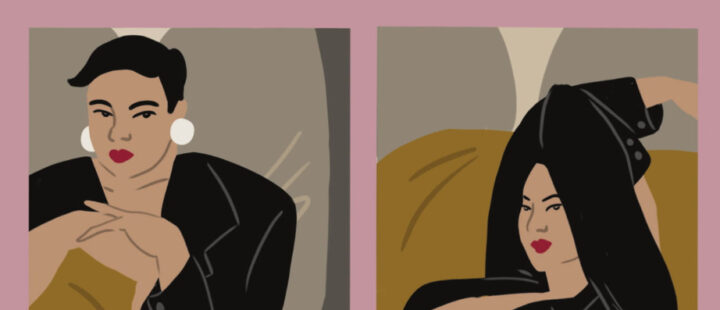 Reserved X British Vogue kollekció rajzok illusztráció Daiana Ruiz